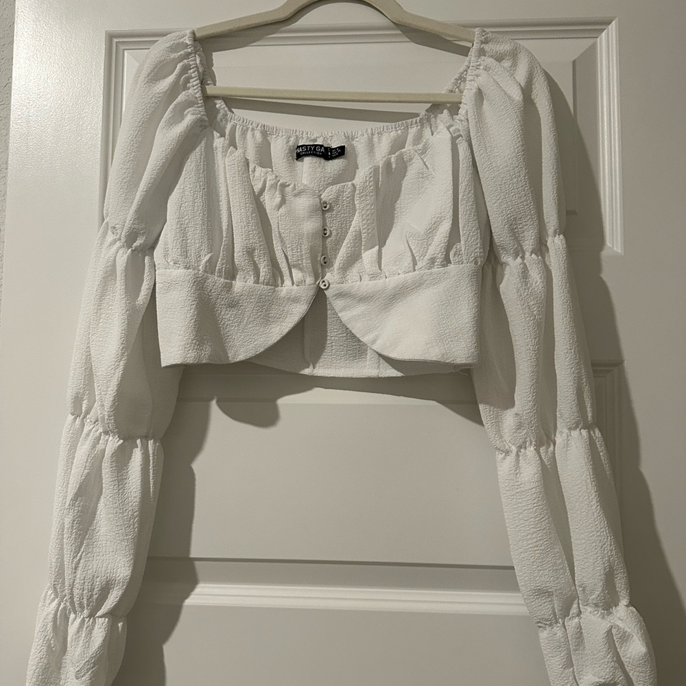 Nasty Gal White Blouse Chic and Versatile